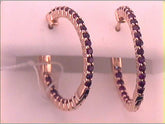 1 1/2CTW-DIA RUBY NATURAL GEM HOOPS